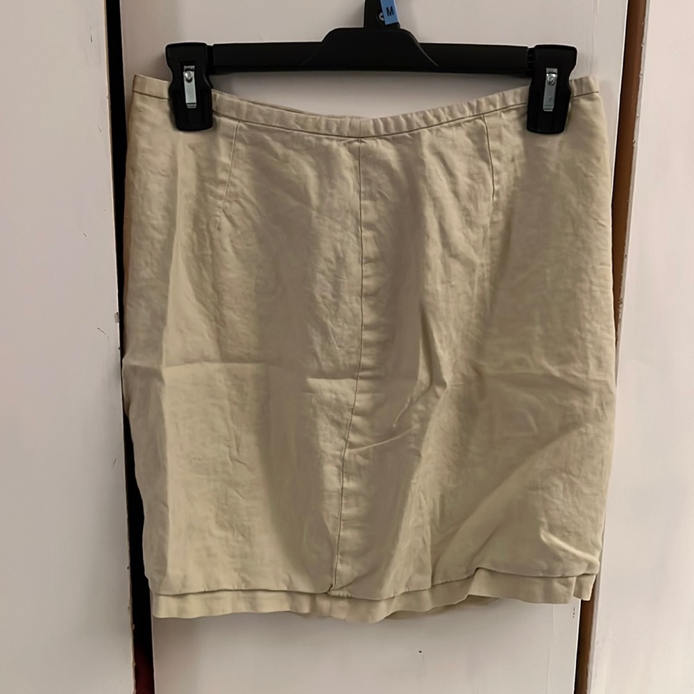 Pale yellow linen skirt